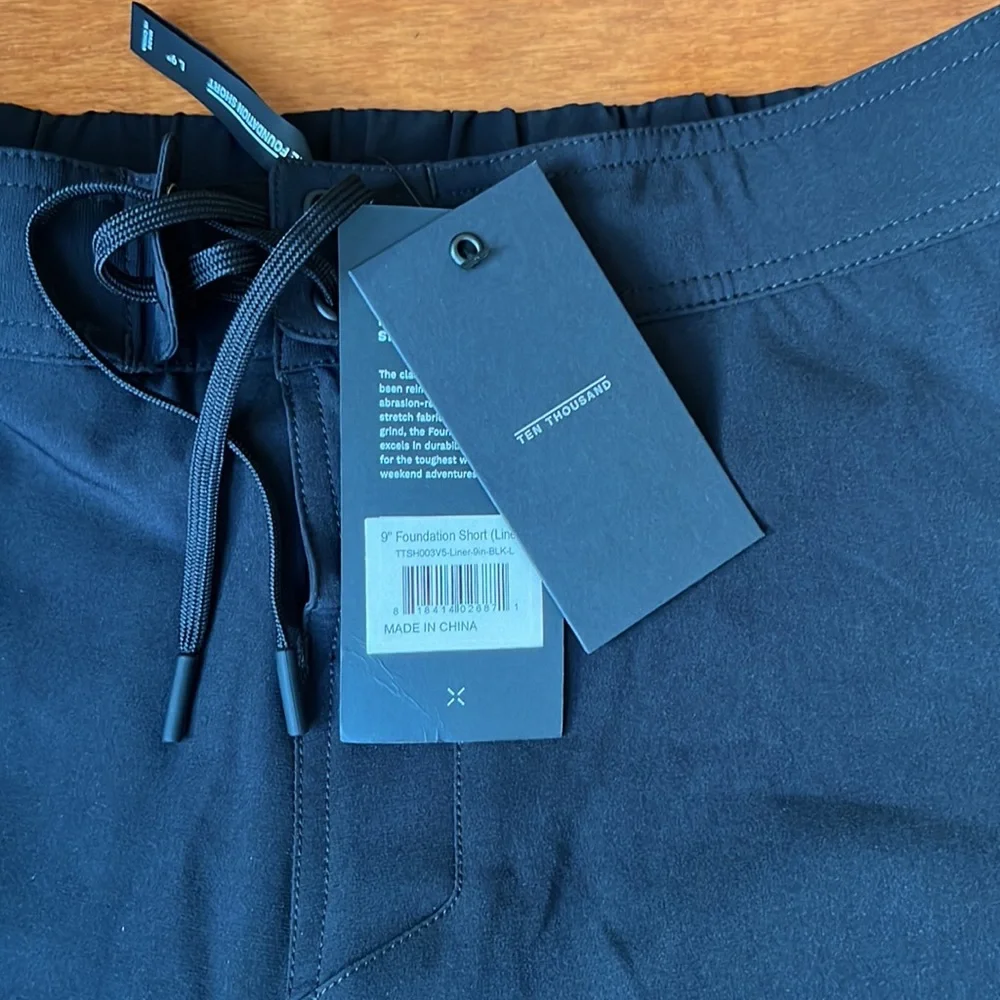 NWT Ten Thousand Black Foundation Short (Liner) 9